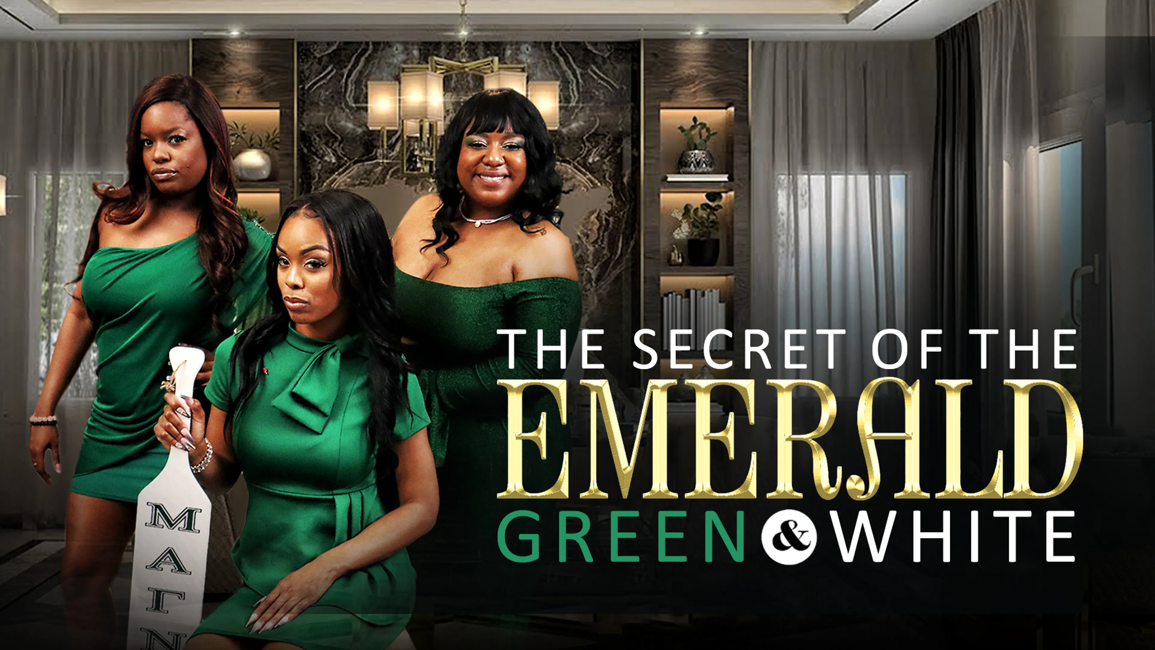 The Secret Of The Emerald Green And White poster